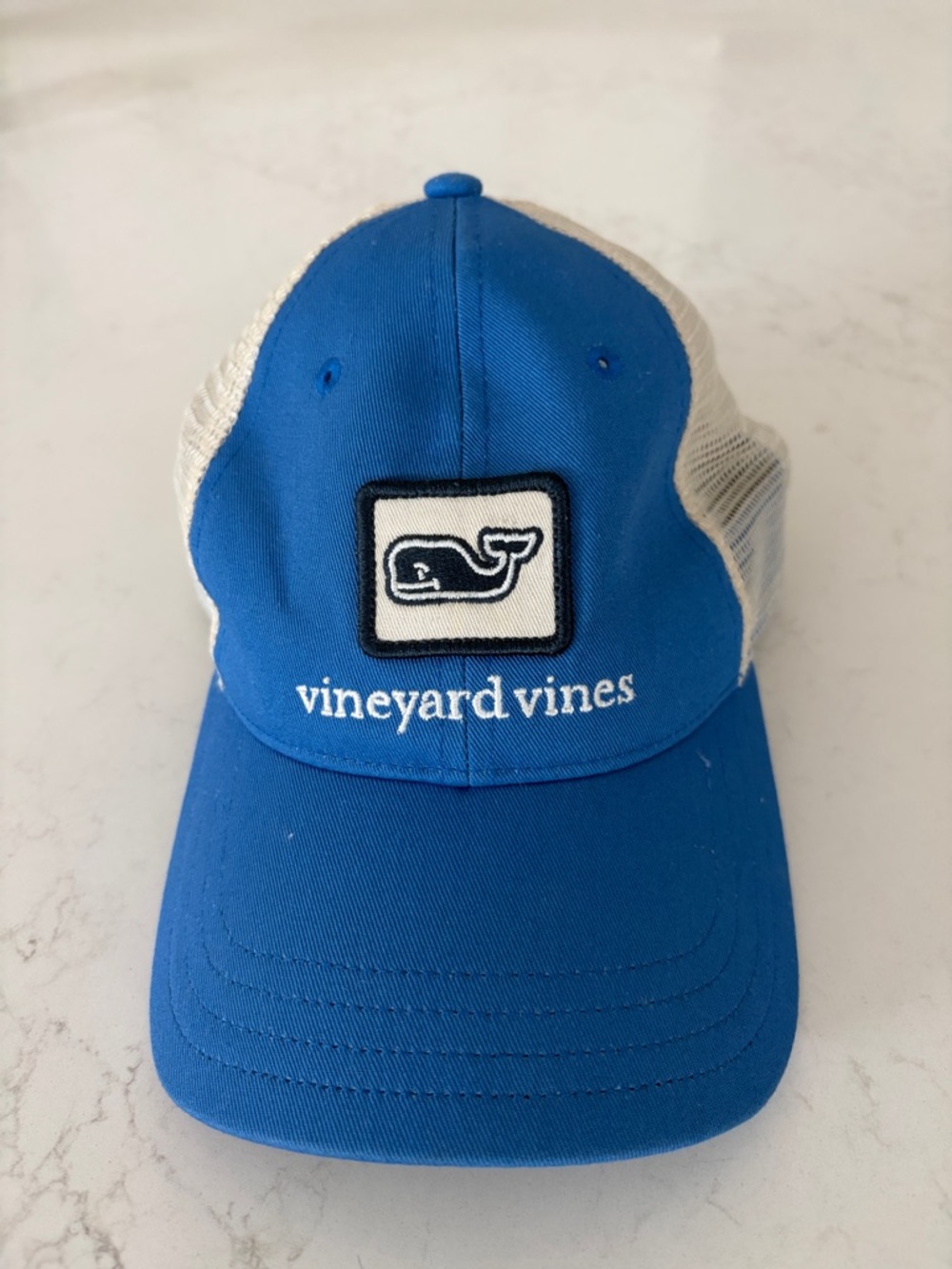 Vineyard Vines Royal Blue and White Mesh Patch Cap
